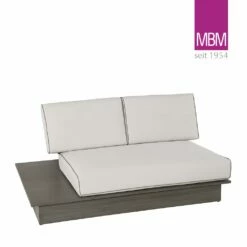2-Sitzer Loungebank In Stone Grey Für Innen Und Außen - MBM - La Villa Lounge 2-Sitzer