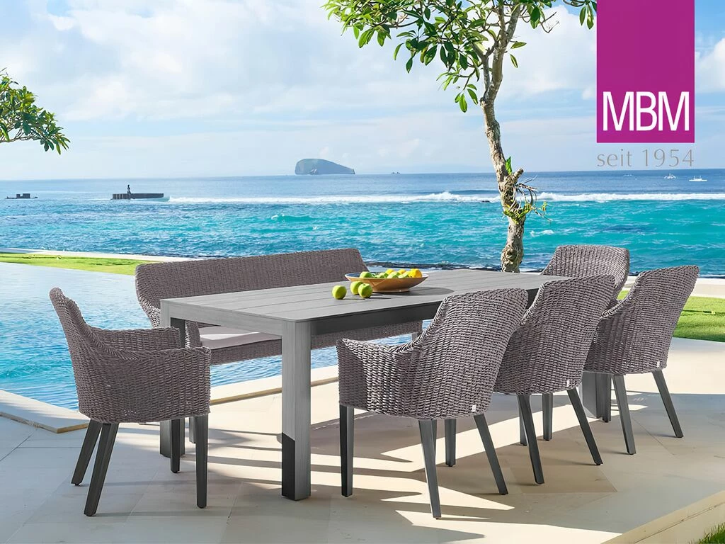 3-Sitzer Bank In Stone Grey Für Den Garten Von MBM - Bank Tortuga 4 3-Sitzer Bank In Stone Grey Für Den Garten Von MBM - Bank Tortuga – Bild 2