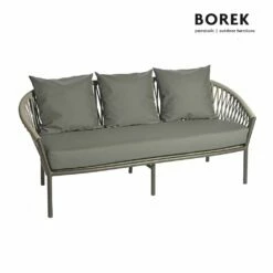 3-Sitzer Gartensofa Für Lounge Von Borek - Grau - Majinto Sofa