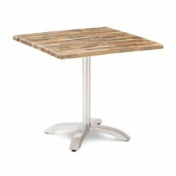 80cm Klapptisch Mit Dekor Und Silbergestell - Tisch Ligu Silber