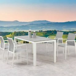 Alu Gartengarnitur Für 4 Personen Mit Keramik - Spirabilis Möbel