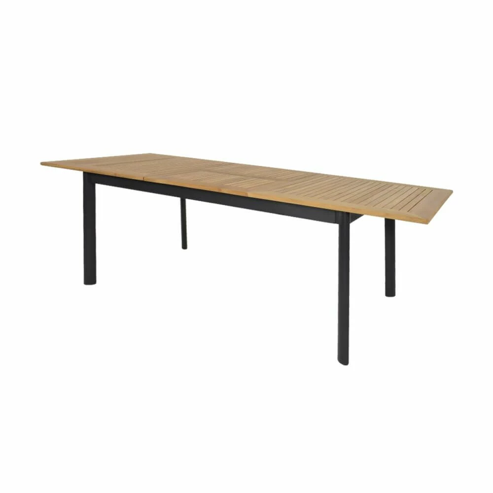 Alu Tisch Zum Ausziehen 152/210 Cm Mit Holz - Ausziehtisch Minzo 4 Alu Tisch Zum Ausziehen 152/210 Cm Mit Holz - Ausziehtisch Minzo – Bild 2
