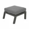 Aluminium Gartenhocker Mit Kissen In Grau - Loungehocker Muran