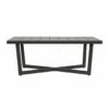 Aluminium Gartentisch 117cm - Loungetisch - Gartentisch Briun