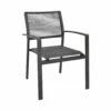 Anthrazit Outdoor Stapelstuhl Mit Armlehnen - Gartenstuhl Firo