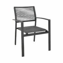 Anthrazit Outdoor Stapelstuhl Mit Armlehnen - Gartenstuhl Firo