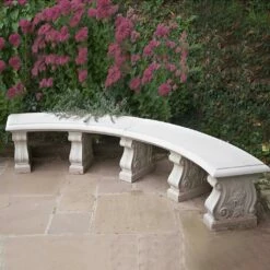 Antik Garten Steinbank Halbrund - Oxford Park