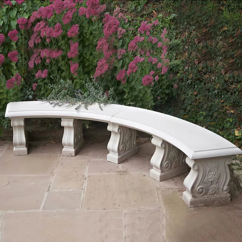 Antik Garten Steinbank Halbrund - Oxford Park 3 Antik Garten Steinbank Halbrund - Oxford Park