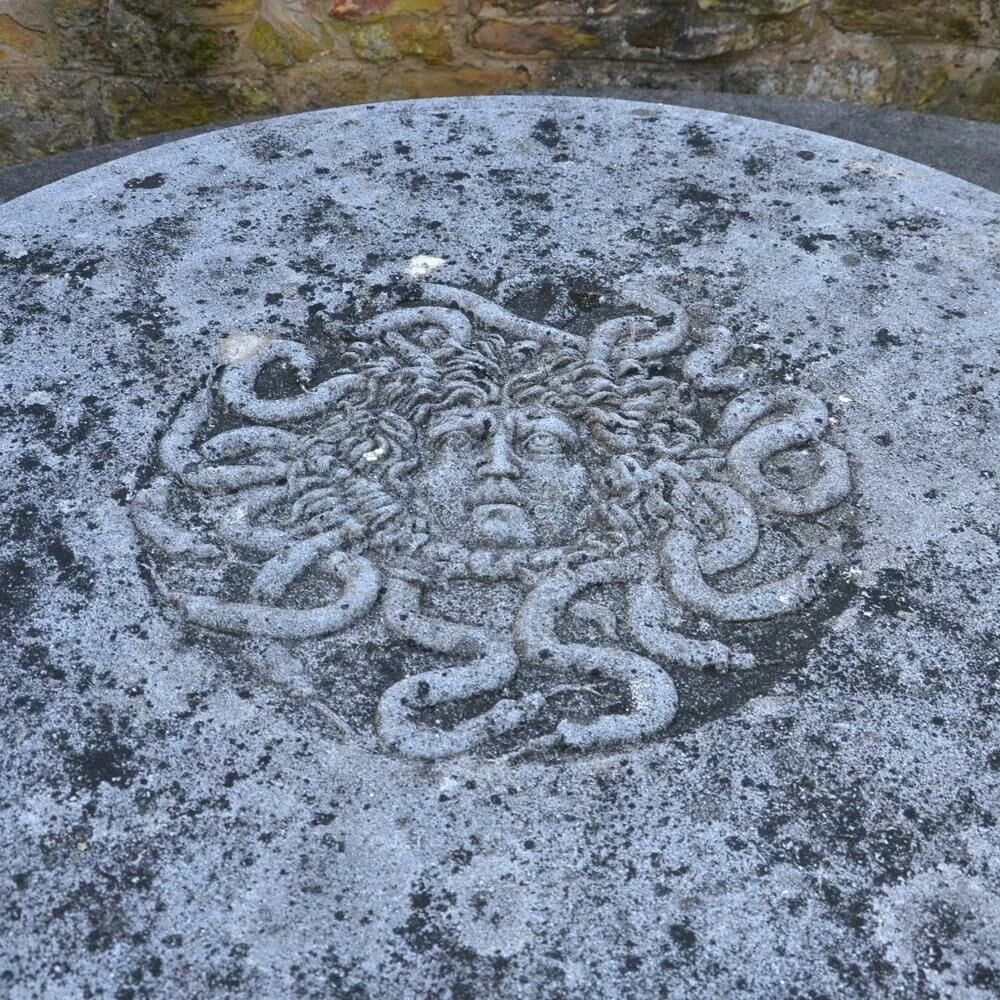 Antik Stein Gartentisch Rund - Alderley Park 6 Antik Stein Gartentisch Rund - Alderley Park – Bild 4