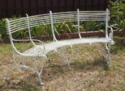 Antike Gartenbank Aus Schmiedeeisen Gebogen - Josse -GARTENTRAUM Verkäufe antike gartenbank aus schmiedeeisen gebogen josse3