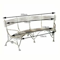 Antike Gartenbank Aus Schmiedeeisen Gebogen - Josse -GARTENTRAUM Verkäufe antike gartenbank aus schmiedeeisen gebogen josse7