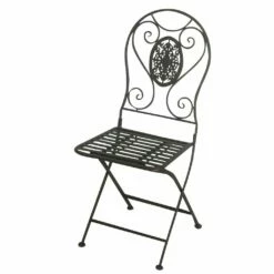 Antiker Gartenstuhl Klappbar Aus Metall Mit Antikfinish - Teramo