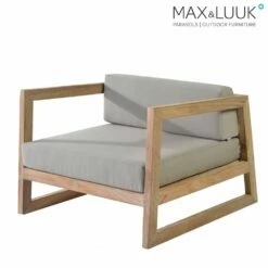 Bequemer Gartensessel Mit Polster - Teak Holz - Max&Luuk - Mason Loungesessel
