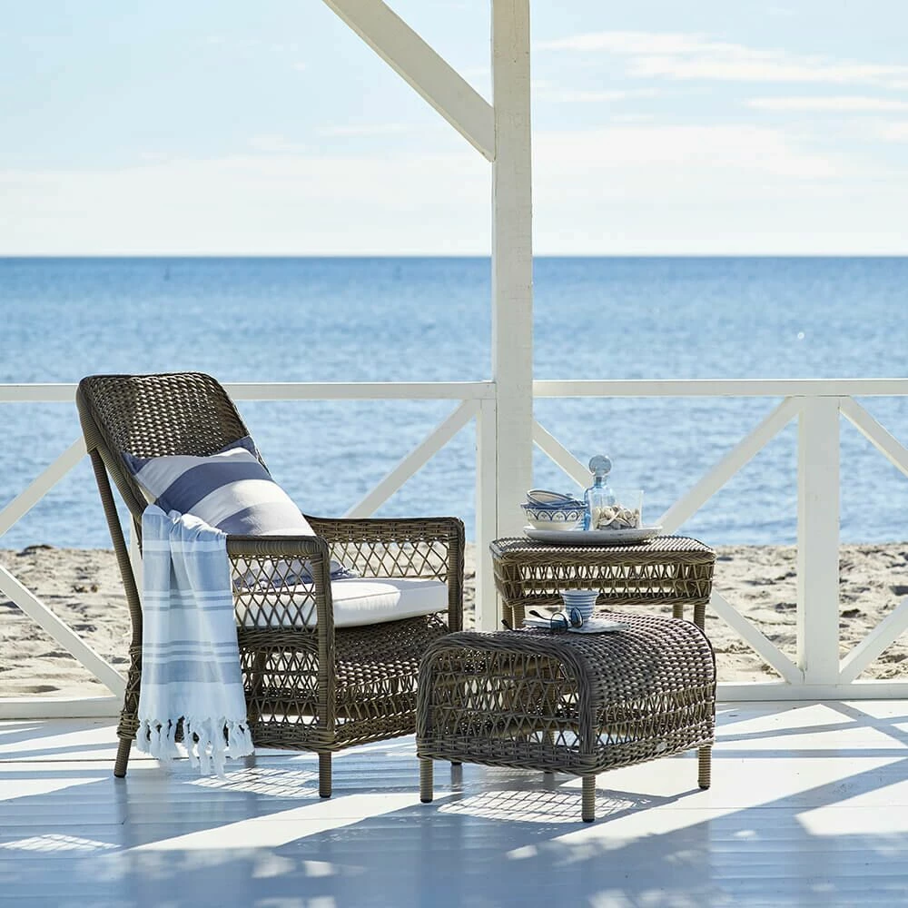 Bequemer Outdoor Sessel Mit Armlehnen In Antikgrau - Sessel Anike 4 Bequemer Outdoor Sessel Mit Armlehnen In Antikgrau - Sessel Anike – Bild 2