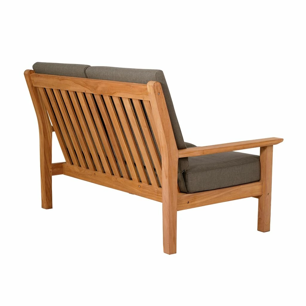 Bequemes 2-Sitzer Loungesofa Aus Teakholz Mit Kissen - Kreon 5 Bequemes 2-Sitzer Loungesofa Aus Teakholz Mit Kissen - Kreon – Bild 3