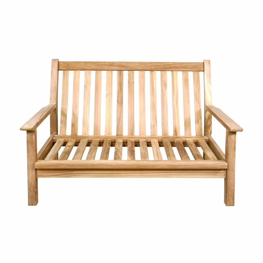 Bequemes 2-Sitzer Loungesofa Aus Teakholz Mit Kissen - Kreon 7 Bequemes 2-Sitzer Loungesofa Aus Teakholz Mit Kissen - Kreon – Bild 5