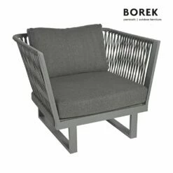 Borek Gartensessel In Grau/weiß Rope-Optik - Altea Sessel
