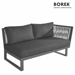 Borek Sitzbank Für Die Gartenlounge Aus Aluminium Mit Armlehne Links - Altea Loungebank