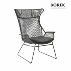 Borek Wing Chair Aus Ardenza-Rope - Anthrazit - Hochlehner Silves