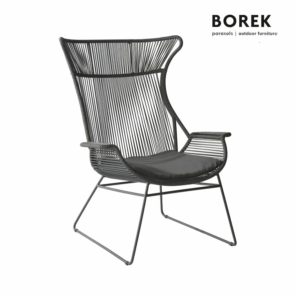 Borek Wing Chair Aus Ardenza-Rope - Anthrazit - Hochlehner Silves 3 Borek Wing Chair Aus Ardenza-Rope - Anthrazit - Hochlehner Silves