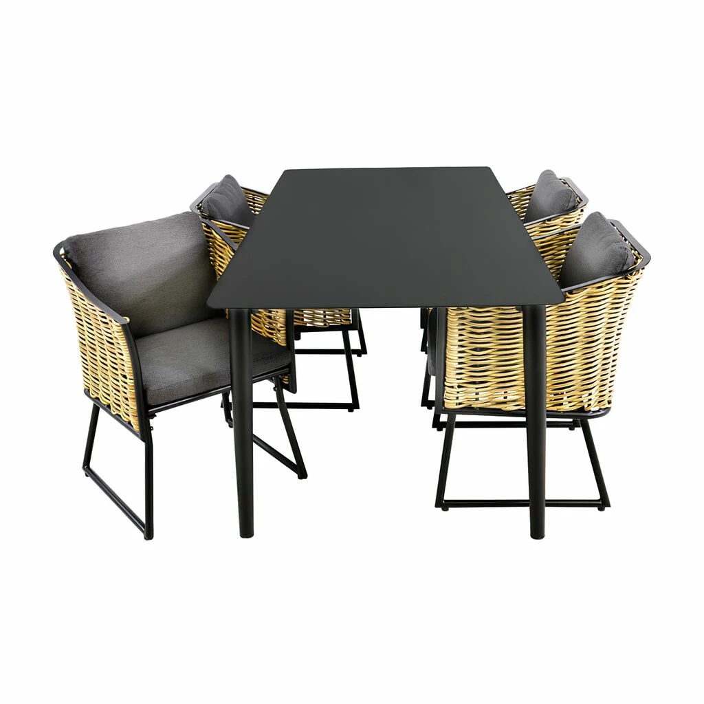 Braun-grauer Gartenstuhl Aus Alu & Polyrattan - Stuhl Haranda 4 Braun-grauer Gartenstuhl Aus Alu & Polyrattan - Stuhl Haranda – Bild 2