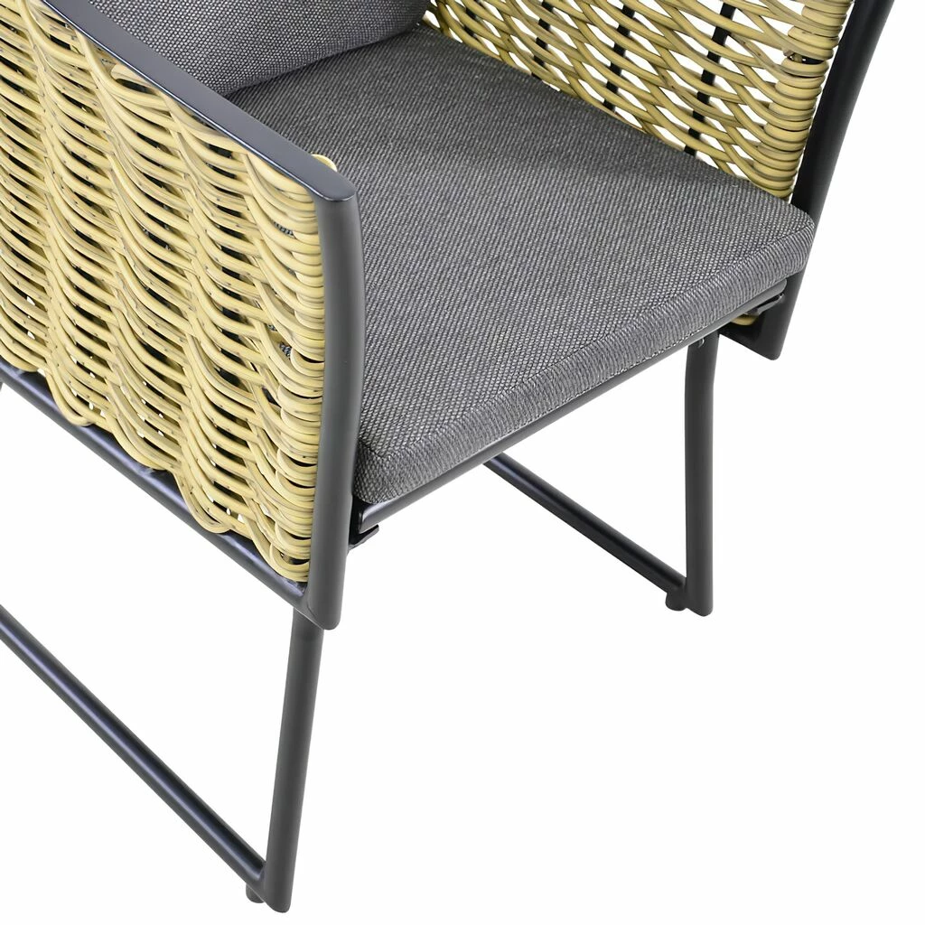 Braun-grauer Gartenstuhl Aus Alu & Polyrattan - Stuhl Haranda 5 Braun-grauer Gartenstuhl Aus Alu & Polyrattan - Stuhl Haranda – Bild 3