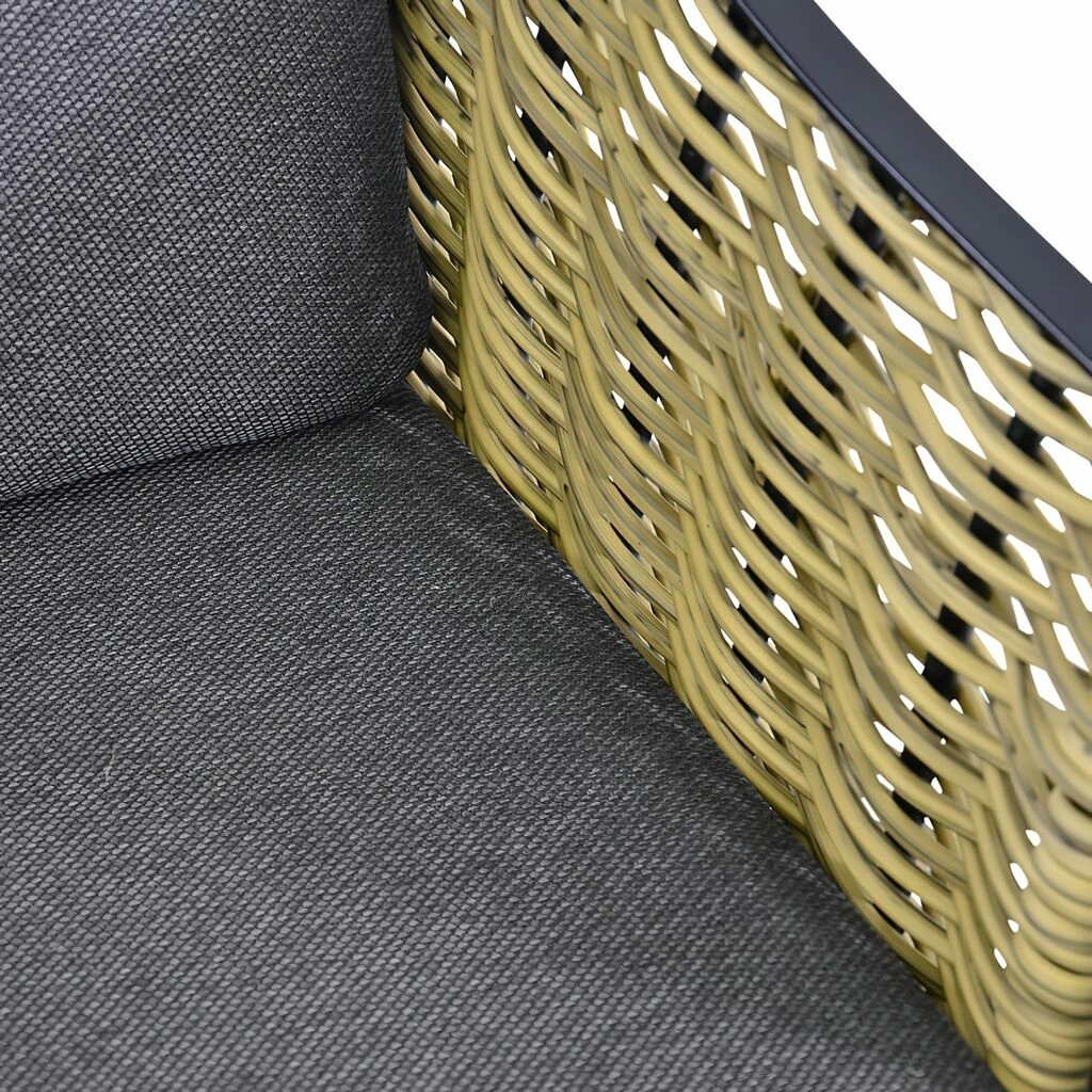 Braun-grauer Gartenstuhl Aus Alu & Polyrattan - Stuhl Haranda 6 Braun-grauer Gartenstuhl Aus Alu & Polyrattan - Stuhl Haranda – Bild 4