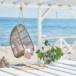 Brauner Geflecht-Hängesessel Für Den Garten Aus Alu Rattan - Hängesessel Erla -GARTENTRAUM Verkäufe brauner geflecht haengesessel fuer den garten aus alu rattan haengesessel erla5