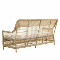 Braunes Outdoor Sofa Für Drei Personen Aus Aluminium Und Wetterbeständiger Rattanfaser - 3-Sitzer Anike -GARTENTRAUM Verkäufe braunes outdoor sofa fuer drei personen aus aluminium und wetterbestaendiger rattanfaser 3 sitzer anike5