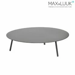 Couchtisch Rund Aus Alu - 100cm - Schwarz - Kick Loungetisch