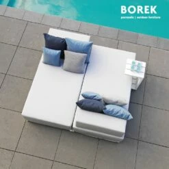 Design Garten Beistelltisch - Aluminium - Weiß - Borek - 60x40x38cm - Samos Beistelltisch -GARTENTRAUM Verkäufe design garten beistelltisch aluminium weiss borek 60x40x38cm samos beistelltisch3