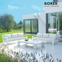 Design Gartensofa Aus Alu - Borek - Weiß - Mit Kissen - Viking Sofa -GARTENTRAUM Verkäufe design gartensofa aus alu borek weiss mit kissen viking sofa4