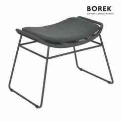 Dunkelgrauer Outdoor-Hocker Mit Auflage - Hocker Silves