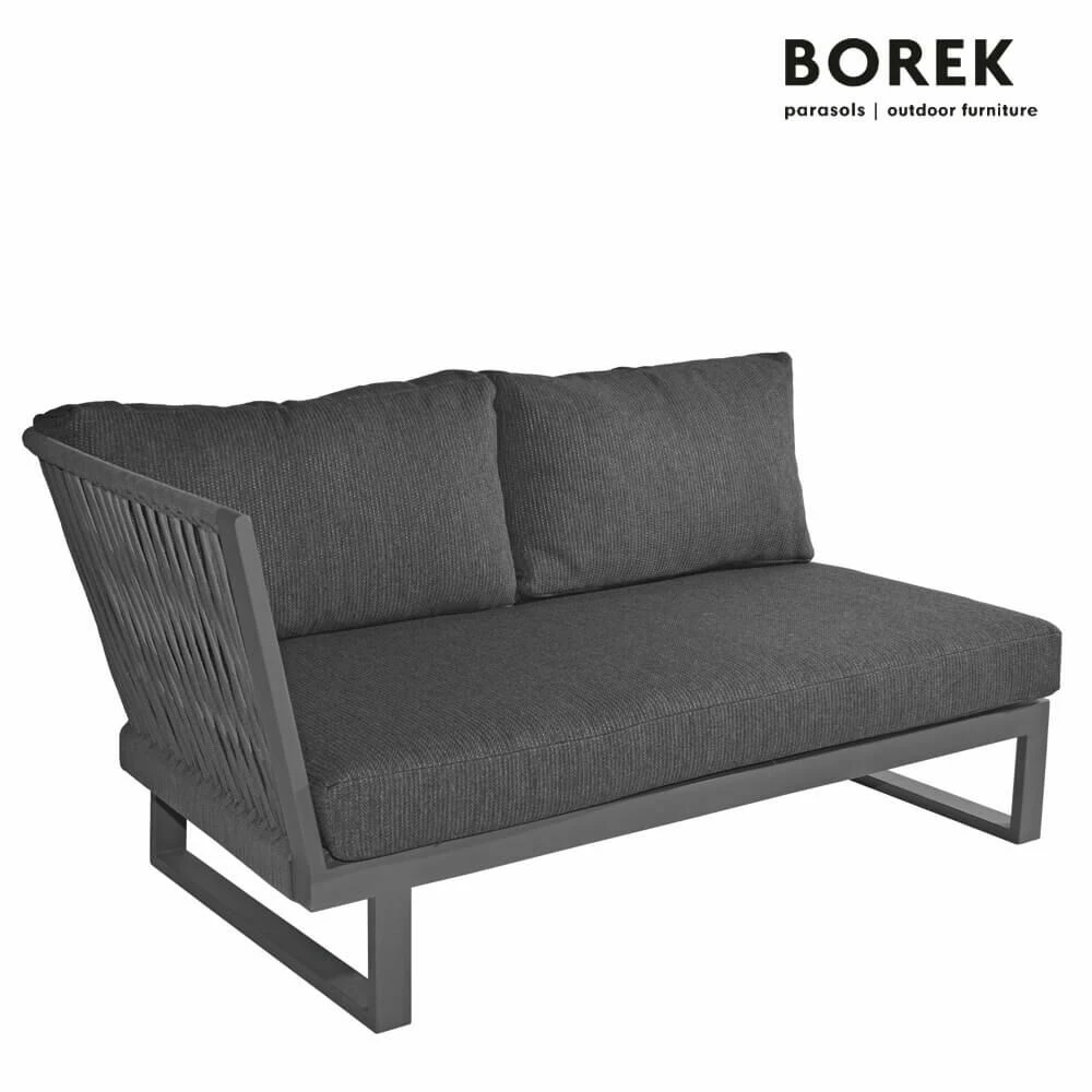Dunkle Gartenbank Für Die Loungeecke Von Borek Mit Armlehne Rechts - Altea Loungebank 3 Dunkle Gartenbank Für Die Loungeecke Von Borek Mit Armlehne Rechts - Altea Loungebank