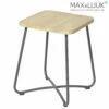 Eckiger Beistelltisch Aus Aluminium & Teakholz - 40x40cm - Max&Luuk - Liz Beistelltisch -GARTENTRAUM Verkäufe eckiger beistelltisch aus aluminium teakholz 40x40cm max luuk liz beistelltisch