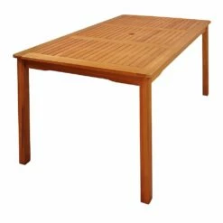 Eckiger Holztisch Für Balkon Und Garten Mit Schirmloch - 135 Cm - Corymbia Tisch -GARTENTRAUM Verkäufe eckiger holztisch fuer balkon und garten mit schirmloch 135 cm corymbia tisch3
