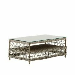 Eckiger Kaffeetisch Für Die Gartenlounge In Antikgrau - Kaffeetisch Marit