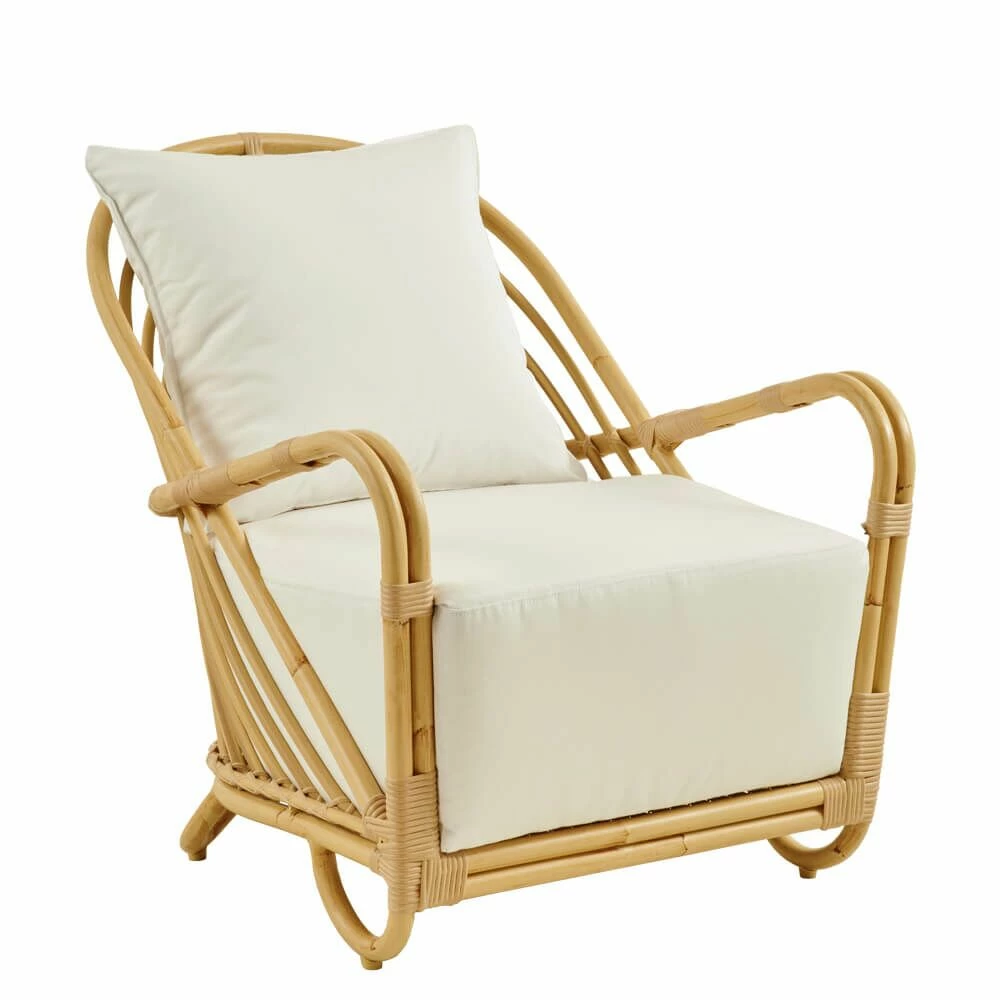 Extravaganter Lounge Sessel Aus Alu Rattan Mit Armlehnen In Hellbraun - Loungesessel Blenda 3 Extravaganter Lounge Sessel Aus Alu Rattan Mit Armlehnen In Hellbraun - Loungesessel Blenda