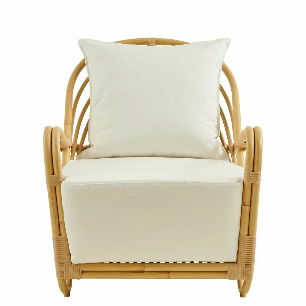 Extravaganter Lounge Sessel Aus Alu Rattan Mit Armlehnen In Hellbraun - Loungesessel Blenda 4 Extravaganter Lounge Sessel Aus Alu Rattan Mit Armlehnen In Hellbraun - Loungesessel Blenda – Bild 2