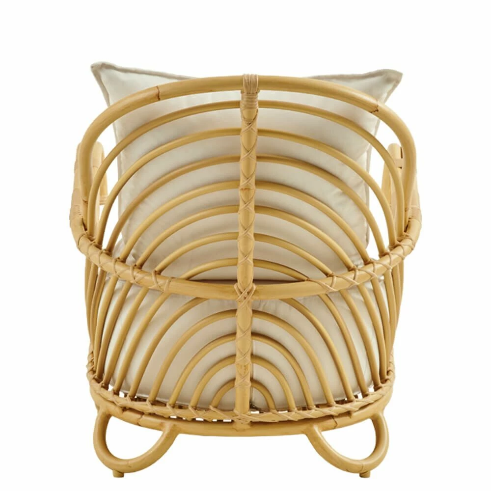 Extravaganter Lounge Sessel Aus Alu Rattan Mit Armlehnen In Hellbraun - Loungesessel Blenda 6 Extravaganter Lounge Sessel Aus Alu Rattan Mit Armlehnen In Hellbraun - Loungesessel Blenda – Bild 4