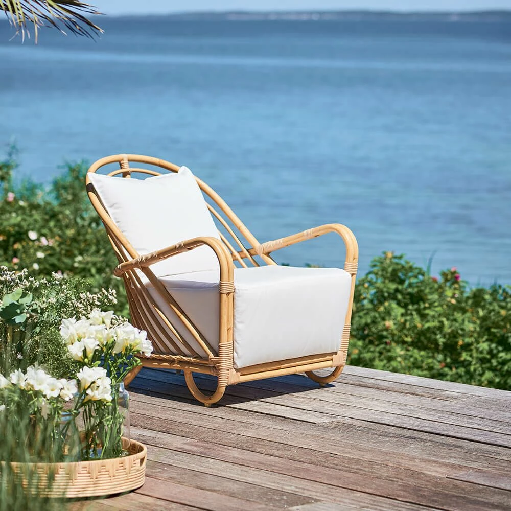 Extravaganter Lounge Sessel Aus Alu Rattan Mit Armlehnen In Hellbraun - Loungesessel Blenda 7 Extravaganter Lounge Sessel Aus Alu Rattan Mit Armlehnen In Hellbraun - Loungesessel Blenda – Bild 5