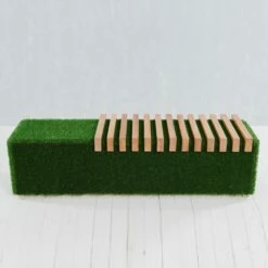 Formschnitt Gartenbank - Holz, GFK & Kunstrasen - Grün - Fenix -GARTENTRAUM Verkäufe formschnitt gartenbank holz gfk kunstrasen gruen fenix3