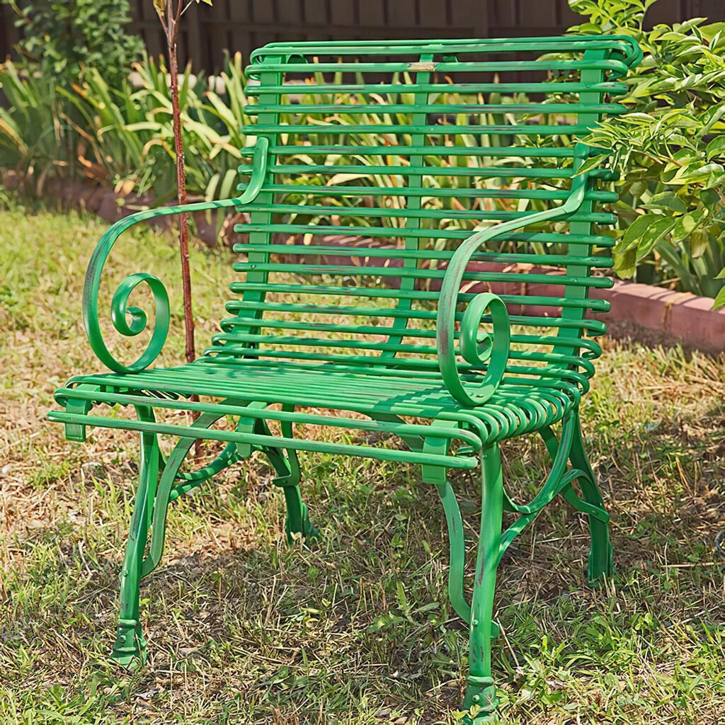 Französischer Gartenstuhl Mit Armlehne Antik - Etienne 4 Französischer Gartenstuhl Mit Armlehne Antik - Etienne – Bild 2