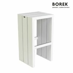 Garten Bar Hocker Von Borek - Aluminium - Weiß - Samos Barkocker