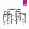 Garten Bar Set Aus Aluminium & Resysta - MBM - Tisch & 4 Barhocker - Dice Bar Set -GARTENTRAUM Verkäufe garten bar set aus aluminium resysta mbm tisch 4 barhocker dice bar set