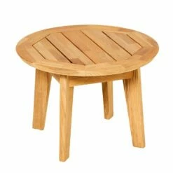 Garten Beistelltisch Aus Teakholz - 50cm - Rund - Darcey M Beistelltisch