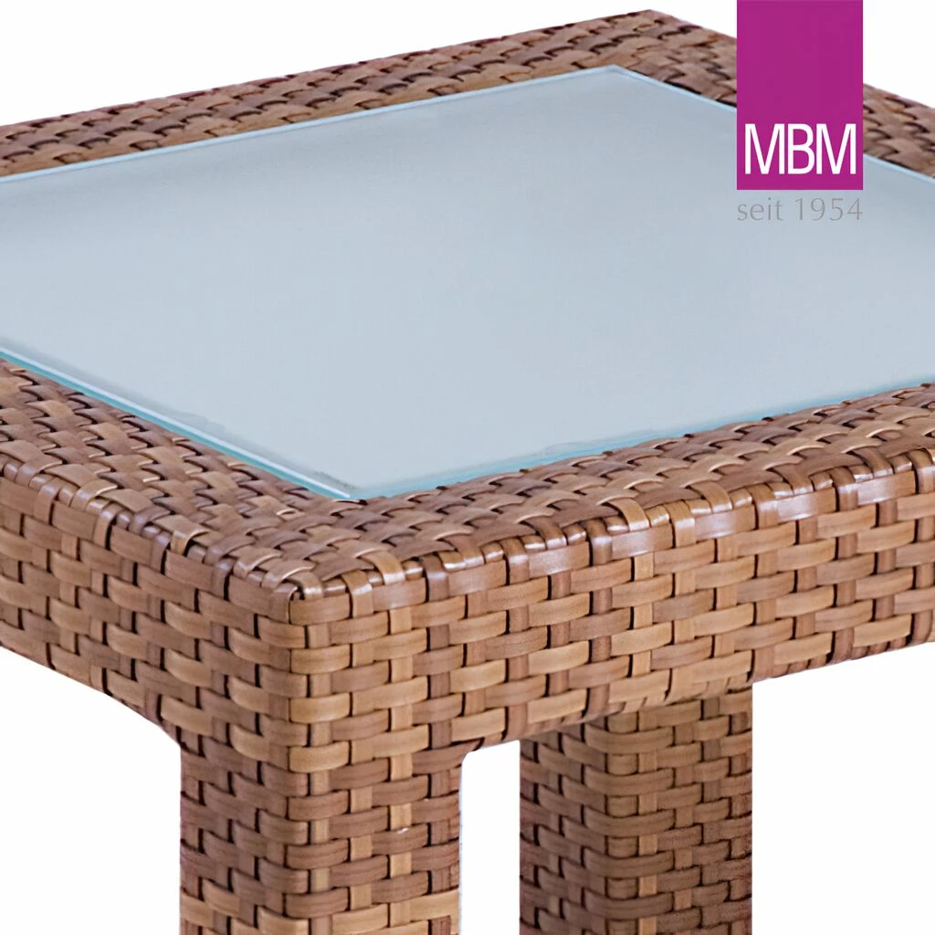 Garten Beistelltisch Von MBM - Alu, Geflecht & Glas - 50x50cm - Beistelltisch Bellini 4 Garten Beistelltisch Von MBM - Alu, Geflecht & Glas - 50x50cm - Beistelltisch Bellini – Bild 2