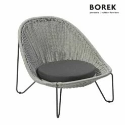 Garten Klubsessel Von Borek - Edelstahl - Grau - Mit Auflage - Pasturo Klubsessel