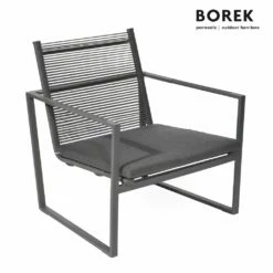 Garten Loungesessel Von Borek - Aluminium - Inkl. Sitzkissen - Grau - Andria Klubsessel