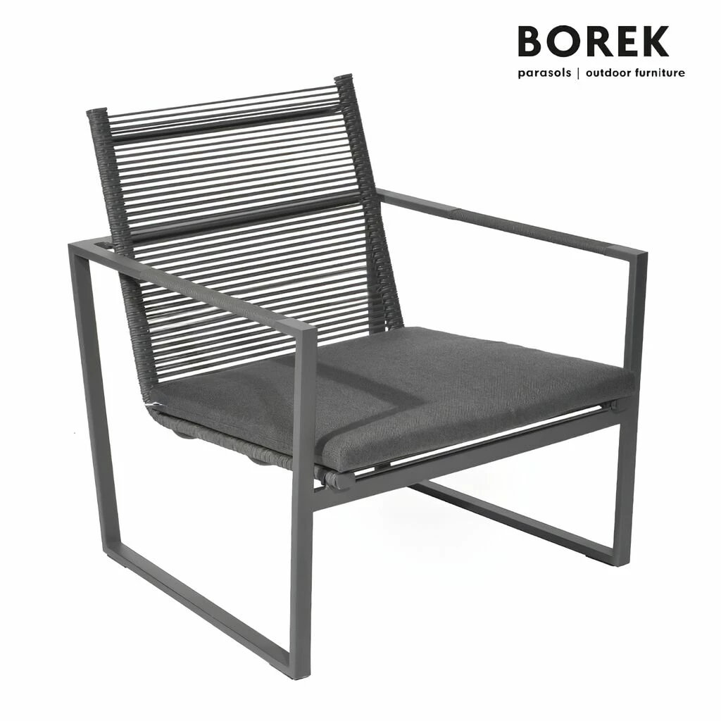 Garten Loungesessel Von Borek - Aluminium - Inkl. Sitzkissen - Grau - Andria Klubsessel 3 Garten Loungesessel Von Borek - Aluminium - Inkl. Sitzkissen - Grau - Andria Klubsessel